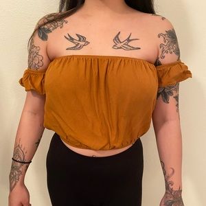 forever 21 off shoulder crop top